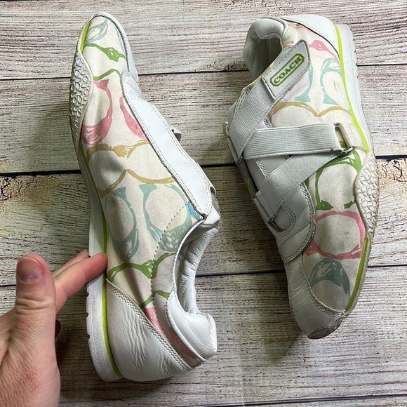 Coach Kyrie Signature Elastic Strap Slip On Sneakers - Picture 4 of 9